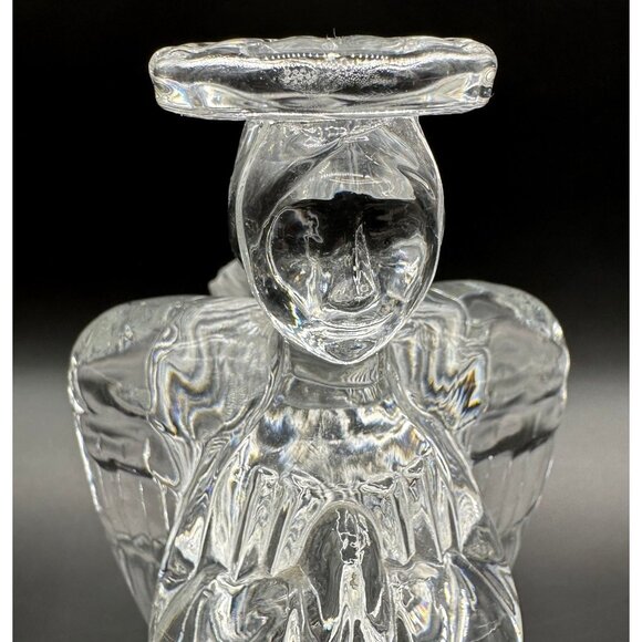 Crystal Angel Figurine Glass Candle Holder Clear Praying Hands Christmas Decor - Picture 8 of 10